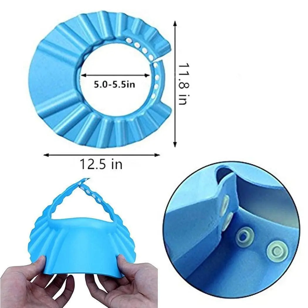 Baby Adjustable Safe Bathing Shower Cap (Pack of 2) - CrazySuperStore