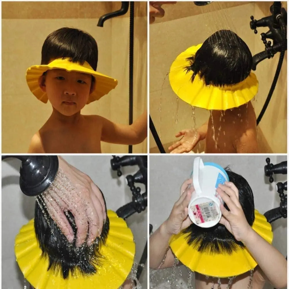 Baby Adjustable Safe Bathing Shower Cap (Pack of 2) - CrazySuperStore