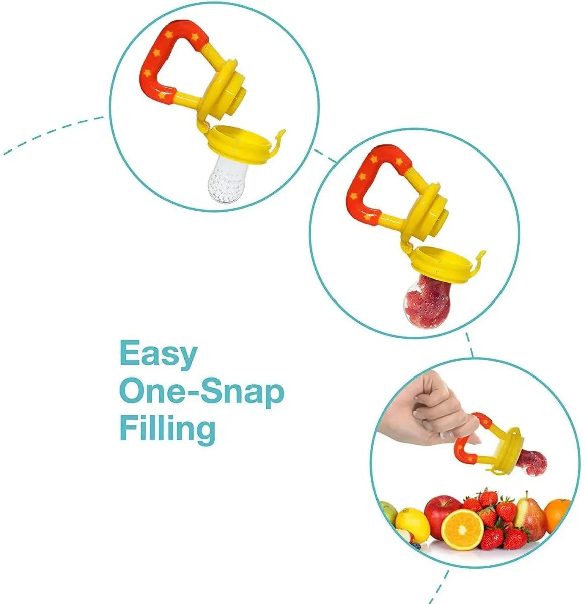 BPA - Free Silicone Fruit Pacifiers For Baby (Pack of 2) - CrazySuperStore