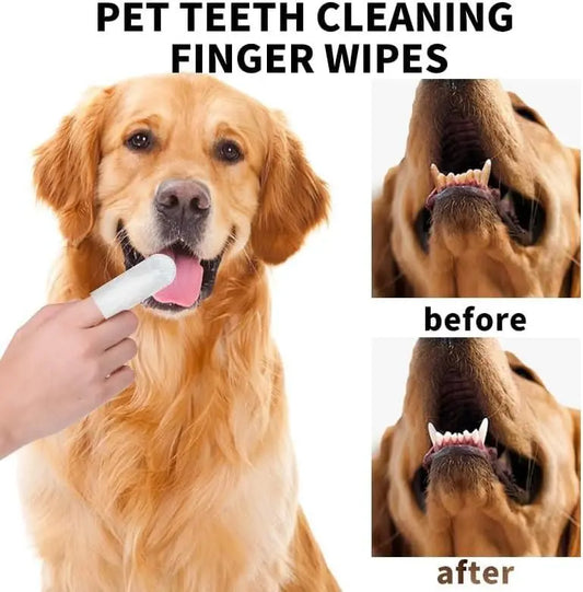 Disposable Dental Finger Wipes For Pets - CrazySuperStore