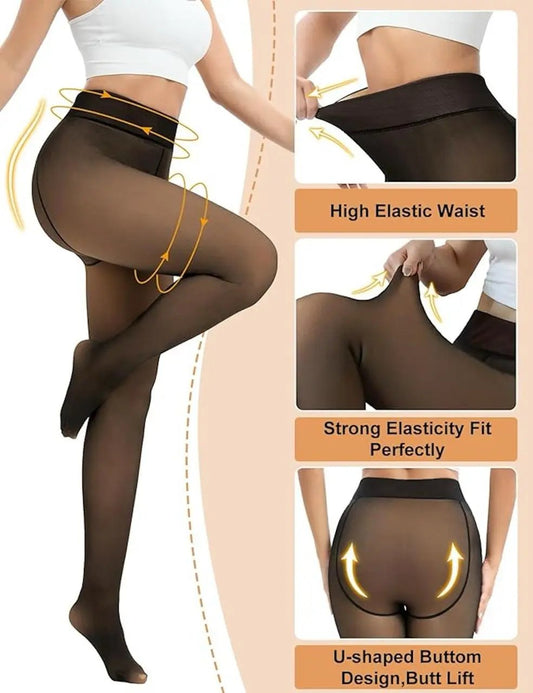 Dual Tone Winter Warm Leggings | Winter Skinny Fit Leggings Crazy Super Store