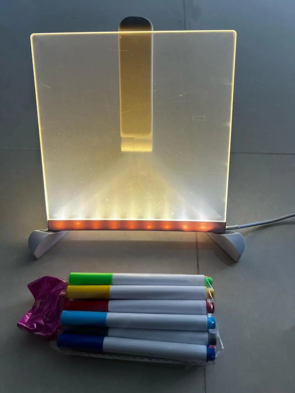 3D LED Light Glass Acrylic Writing pad uqxnky-p8