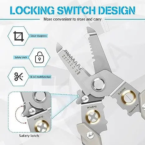 6 in 1 Cable Looping, Splitting, Cutting Pliers Wire Strippers - CrazySuperStore
