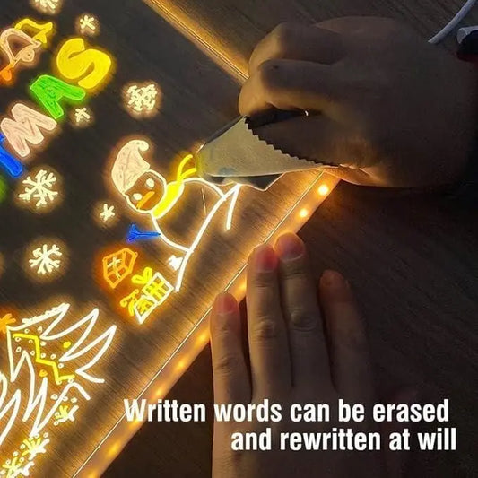 3D LED Light Glass Acrylic Writing pad uqxnky-p8