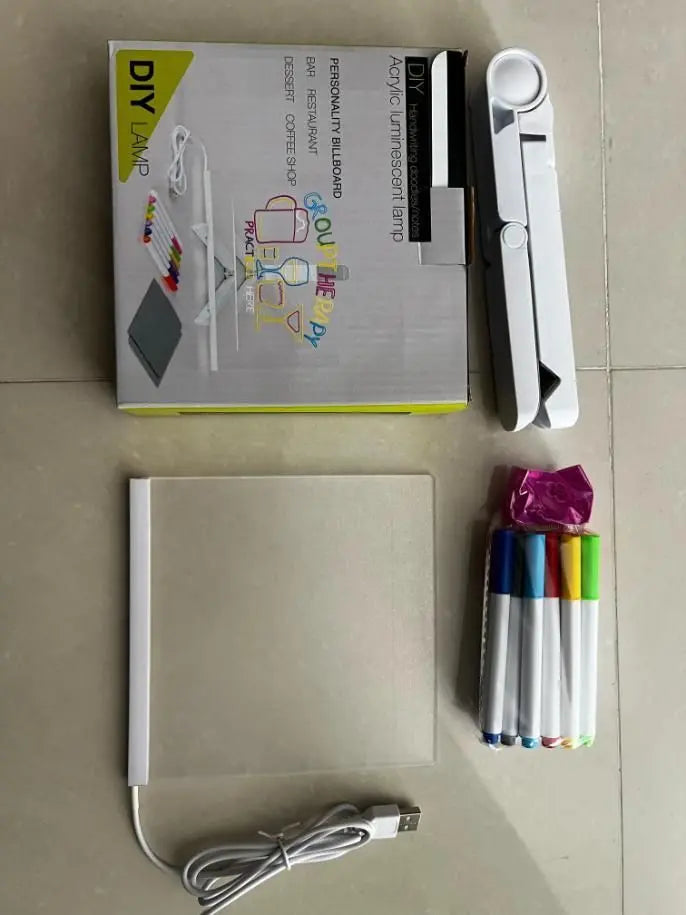 3D LED Light Glass Acrylic Writing pad uqxnky-p8
