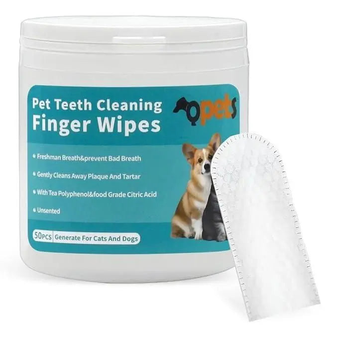 Disposable Dental Finger Wipes For Pets - CrazySuperStore