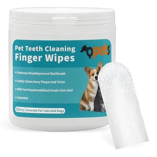 Disposable Dental Finger Wipes For Pets - CrazySuperStore