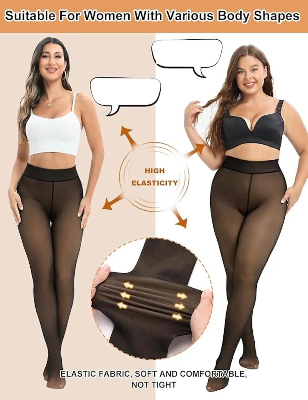 Dual Tone Winter Warm Leggings | Winter Skinny Fit Leggings Crazy Super Store