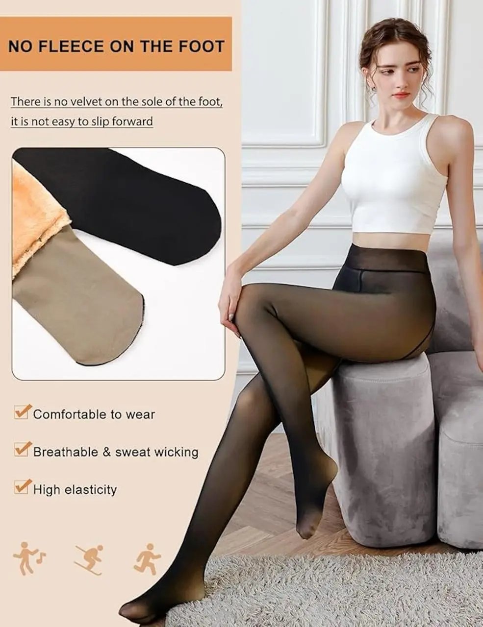 Dual Tone Winter Warm Leggings | Winter Skinny Fit Leggings Crazy Super Store